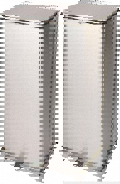 Defenders Heavy-Duty Steel Step Can, 25 gal, Stainless Steel, Stainless Steel